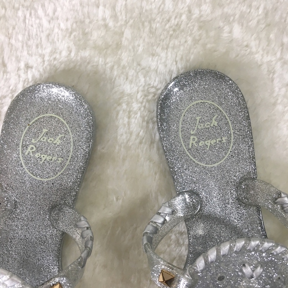 Jack Rogers Georgica Glitter Jelly Sandals Size 7 - Picture 6 of 8